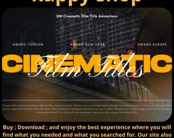 100 títulos cinematográficos / Ajustes preestablecidos de texto de Premiere Pro / Paquete de créditos y tráilers de películas