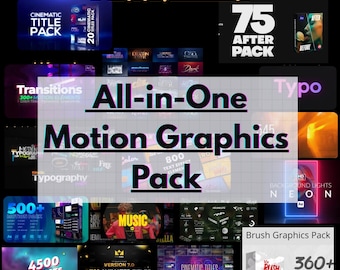 After Effects Mega Bundle | Kinetic Typography, Transitions & Motion Graphics for Video Editors