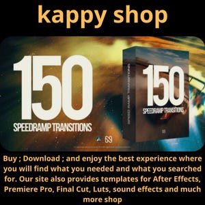 May include: Image featuring the text "kappy shop" in orange at the top. The number "150" is prominently displayed, along with "SPEEDRAMP TRANSITIONS." A product box shows "150 SPEEDRAMP TRANSITIONS." The image has a dark, space-themed background.