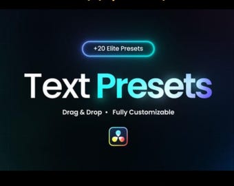 DaVinci Resolveのテキストプリセット