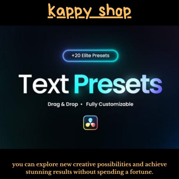 Text Presets for DaVinci Resolve