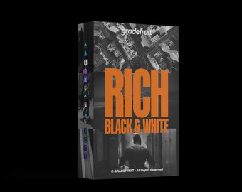 Black and White LUTs & Presets | Lightroom Mobile Desktop | Monochrome Video Photo Filters