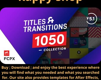 1050+ Final Cut Pro Elements | FCPX Titles & Transitions Bundle | Kinetic Typography, Glitch, Lower Thirds