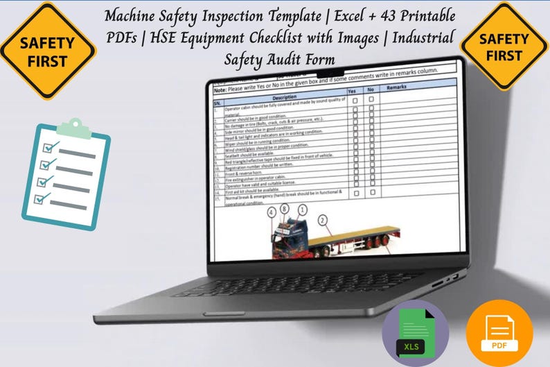 Hse,machine Safety Inspection Template | Excel + 43 Printable Pdfs ...