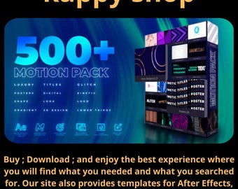 500+ Animated Graphic Elements After Effects Motion Bro Presets 4K Transitions Typography Pack