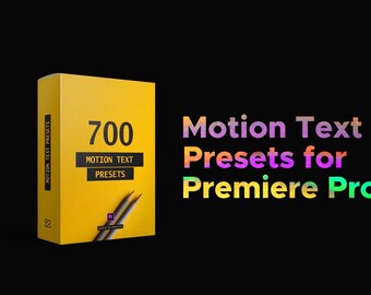 700+ Motion Text Presets for Premiere Pro | Animated Titles (Digital Download)