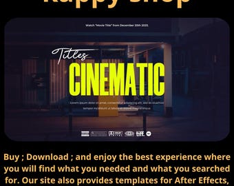 30 títulos cinematográficos de Premiere Pro MOGRT: Ajustes preestablecidos de texto de películas 4K y aperturas de tráilers