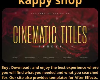 Cinematic Titles Bundle for After Effects: 4K Video Editing Templates (Video Tutorial Included