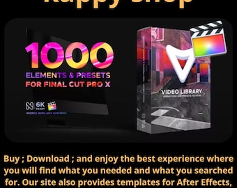 Final Cut Pro X Bundle | 1000+ Transitions Effects Presets | FCPX Glitch Editing Kit