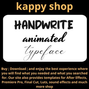 Handwritten Typeface After Effects Template | Brush & Calligraphic Fonts | No Plugins