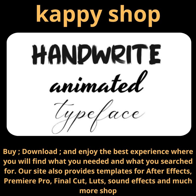 Animated Handwriting Font Bundle | After Effects Template | Brush ...