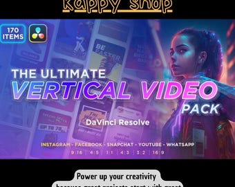 Modèles DaVinci Resolve Transitions vidéo Pack réseaux sociaux Titres animés TikTok Instagram
