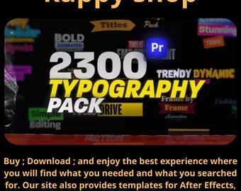 2300+ Premiere Pro Typography Pack | Kinetic Text, Titles, Quotes & Lower Thirds Bundle