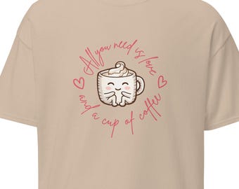 Coffee Lover T-Shirt – All You Need Is a Cup of Coffee, Cozy Mug Graphic Tee