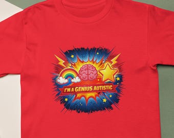 Autism Pride Shirt – I'm A Genius Autistic T-Shirt – Neurodiversity Rainbow Graphic Tee