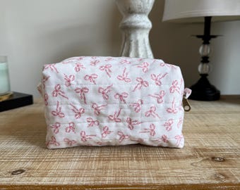 Cosmetic Makeup Bag – Handmade Zipper Pouch for Travel, Toiletries & Beauty Essentials – Small Makeup Organizer Gift for Her - Beauty Bag