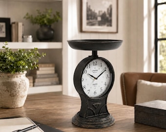 Paris Market Scale Table Clock
