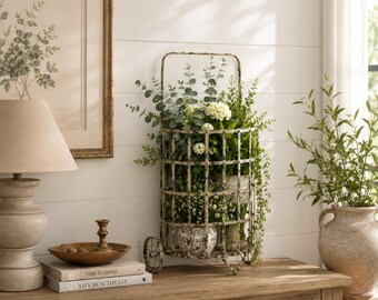 Decorative French Market Storage Cart