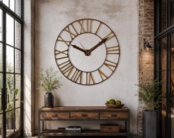 Bastion Oversized Iron Wall Clock