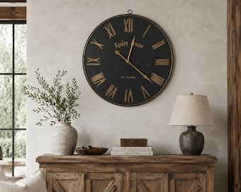Piccadilly Manor Oversized Metal Wall Clock
