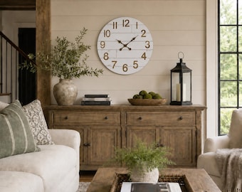 Briar Round Farmhouse Wall Clock