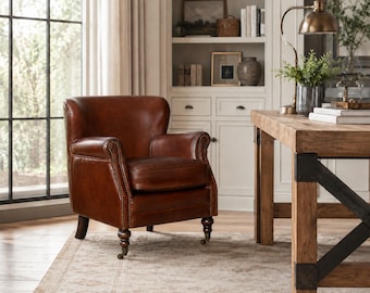 Hudson Top Grain Leather Club Chair