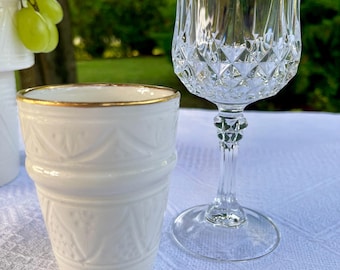 Collezione Eterna White Glass with 12K Gold Rim GG-001