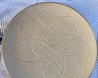 Collezione Eterna - Sand Plate 25cm with 12K Gold Rim GS-001