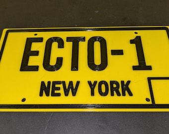 Ecto-1 replica Ghostbusters license plate