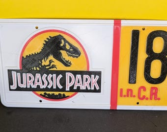 Jurassic Park inspired novilty License plate