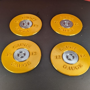 Rustic Shotgun Shell Coasters - Protect Your Tables in Style  4pack