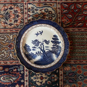 Real Old Willow A8025 plate with Gold trim