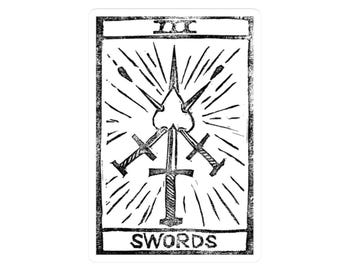 3 of Swords Tarot Sticker
