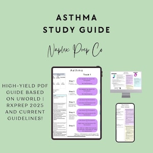 Asthma (Chapter 41) Study Guide 2025 | NAPLEX RxPrep Review PDF | High-Yield Study Guide for Healthcare Professional