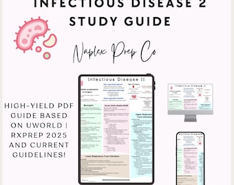 Infectious Disease 2 (Chapter 23) Study Guide 2025 | NAPLEX RxPrep Review | PDF instant download