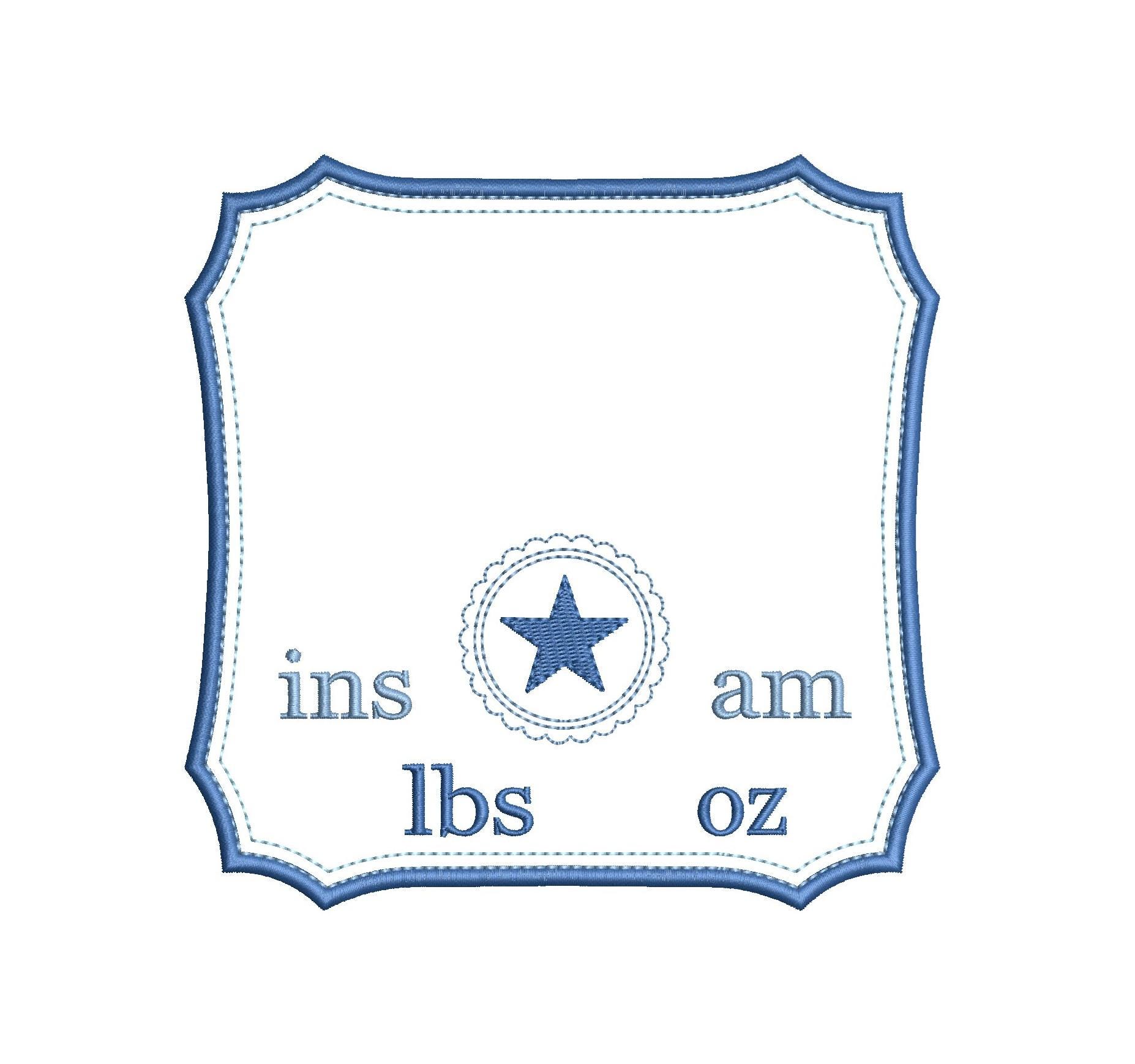 Baby Birth Template, Birth Stats, Frame, Star, Baby Boy Announcement ...