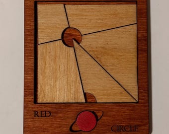 Red Circle Puzzle | Handmade Laser Cut Wooden Brain Teaser