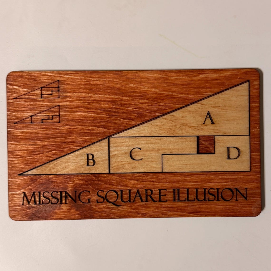 Missing Square Illusion Puzzle | Laser Cut Wooden Brain Teaser - Etsy