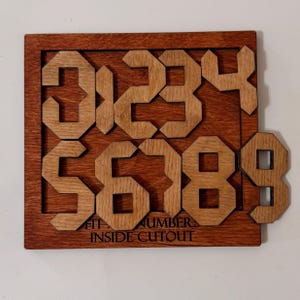 Handmade Wooden Number Puzzle | Brain Teaser, Logic Challenge