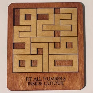 Handmade Wooden Number Puzzle | Brain Teaser, Logic Challenge