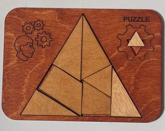 Handmade Wooden Impossible Triangle Puzzle | Brain Teaser Tangram