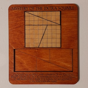 Mystery of the Extra Square Puzzle – Wooden Logic Paradox Brain Teaser