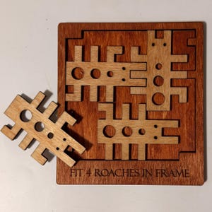 Handmade Roach Puzzle | Tricky Wooden Brain Teaser Gift