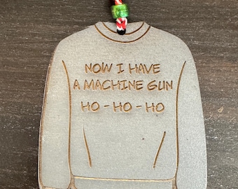 Die Hard Now I Have A Machine Gun Christmas Ornament