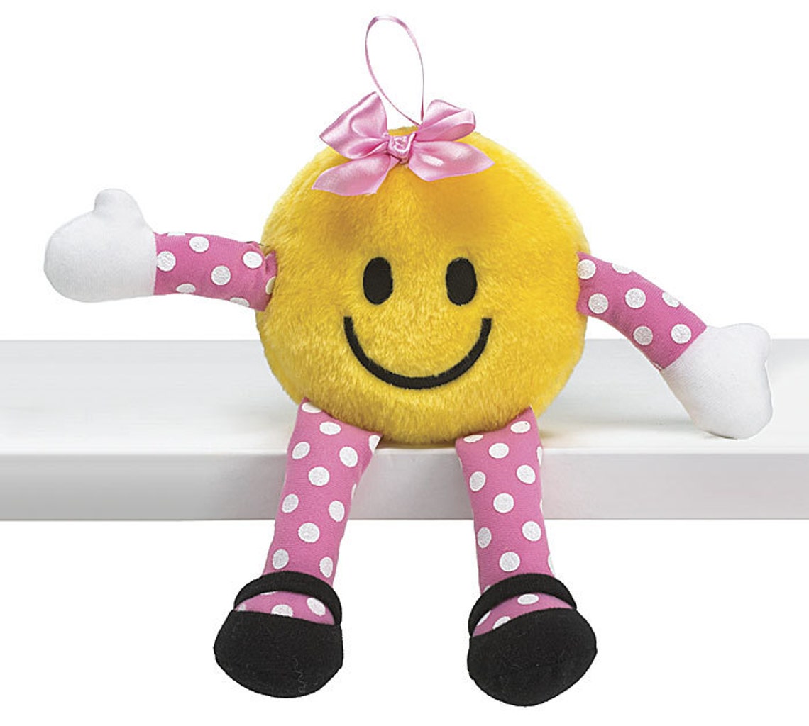 Plush SMILEY FACE Keep Your Smile Hanging Around Baby Nursery Etsy