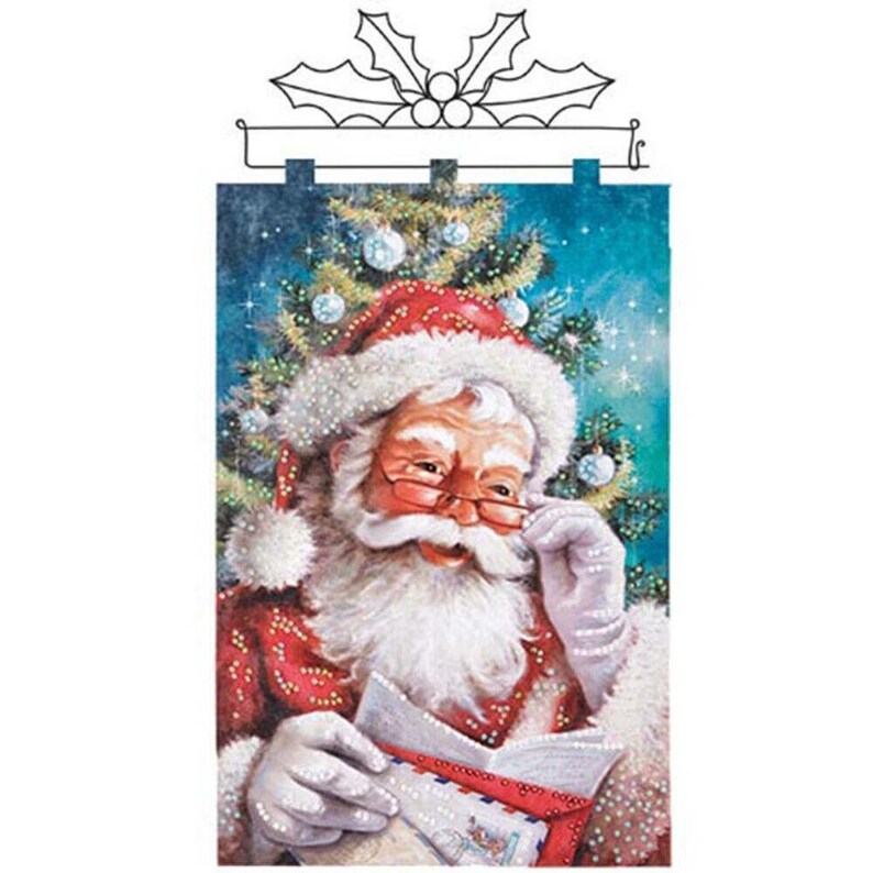 Jolly ST NICK Christmas Banner 16 x 24