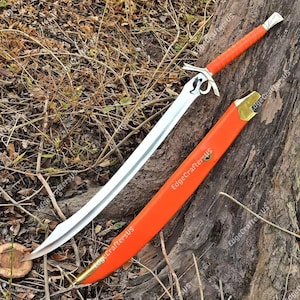 Heron Mark Sword | Wheel of Time Replica Sword | Handmade Fantasy Sword | Collectible Steel Sword with Scabbard | Cosplay & Display Gift