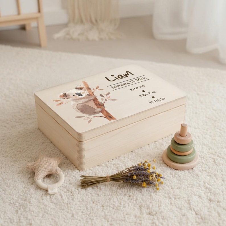 Personalized Baby Box, Baby Keepsake Memory Box, Memory Box, Box Jungle ...