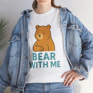 Playful Bear Graphic Tee, Casual Daily Wear, Fun Gift for Animal Lovers, Unique T-Shirt for Friends, Cute Nature Apparel