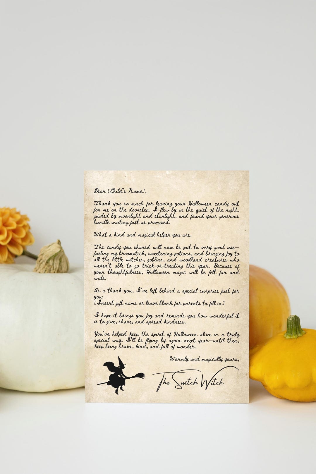Switch Witch Letter Printable | Halloween Candy Exchange Note From ...